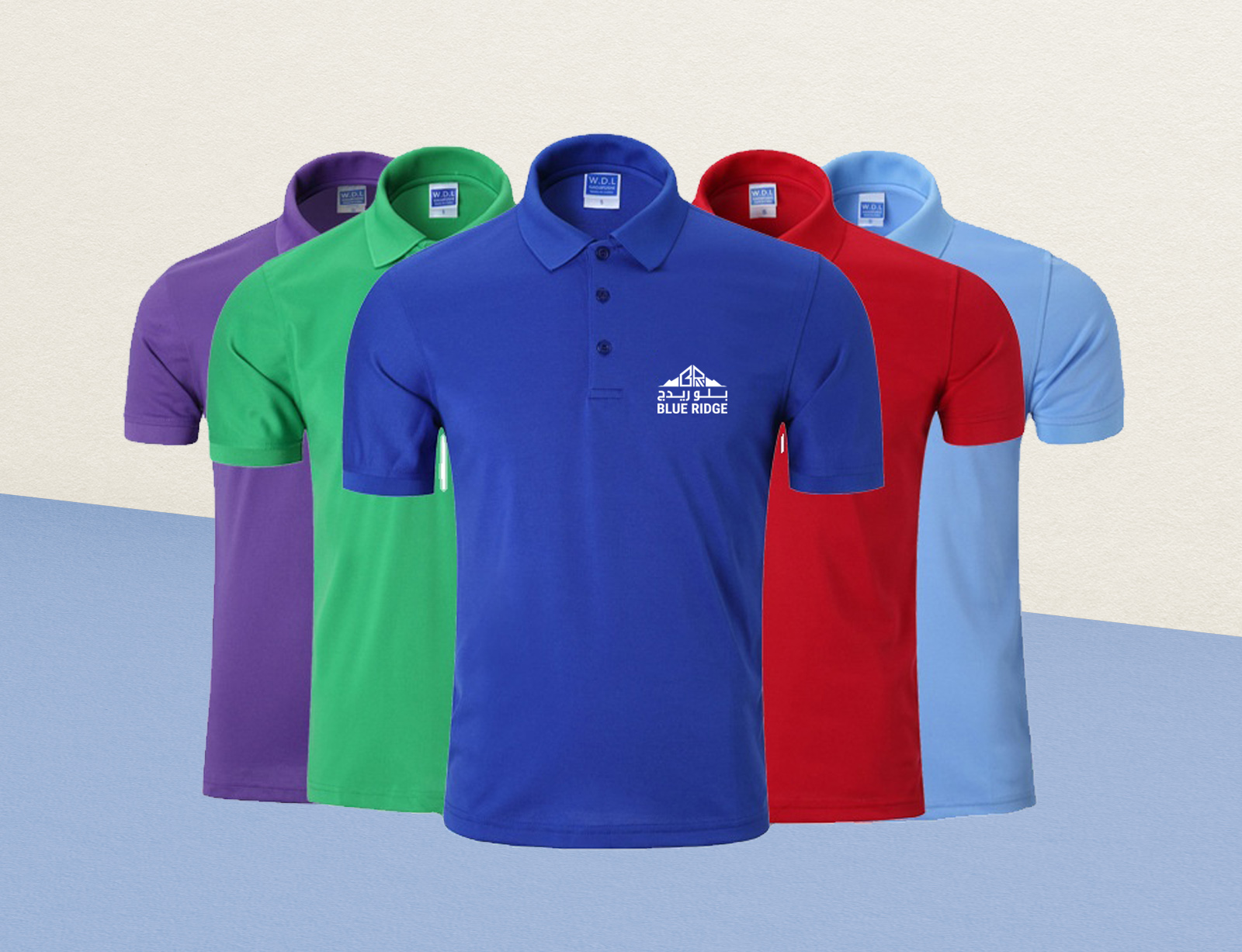 Polo neck T-shirts with custom printing